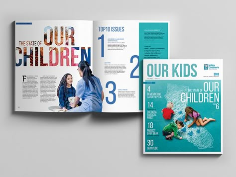 Valley Children's Hospital Annual Impact Report by MJR Creative Group Creative Report Design, Impact Report Design, Hospital Graphic Design, Creative Annual Report Design, Hospital Infographic Design, Annual Report Illustration Design, Charity Annual Report Cover Design, Charity Annual Report, Nonprofit Annual Report Design