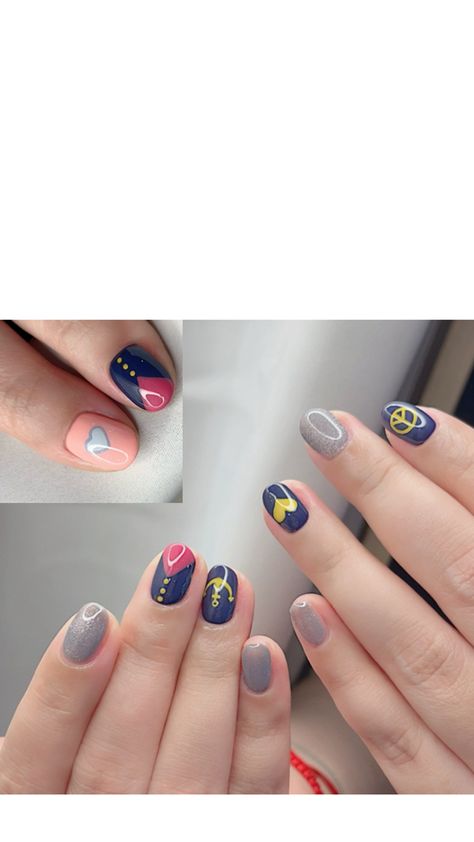 Josuke Higashikata 東方仗助JOJO Blizzard Adventure Diamond is Unbreakable 不滅鑽石 Jjba Inspired Nails, Jjba Nails, Josuke Higashikata, Anime Nails, Art Nails, Nails Inspiration, Pretty Nails, Nail Ideas, Cute Nails