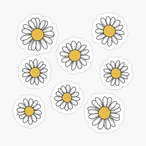 Get my art printed on awesome products. Support me at Redbubble #RBandME: https://www.redbubble.com/i/sticker/Daisy-Flower-Sticker-Pack-by-jamiemaher15/48233315.EJUG5?asc=u Daisy Flower Sticker, Stickers Cool, Homemade Stickers, Cute Laptop Stickers, Stickers Kawaii, Iphone Case Stickers, Tumblr Stickers, Bullet Journal Stickers, Floral Stickers