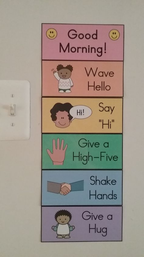 Get Your Students To Greet Each Other 1A6 Greetings Activities For Kids, Morning Greetings For Classroom, Class Greetings, Greeting Sign, Responsive Classroom, Morning Activities, Preschool Classroom Decor, Calendar Time, Classroom Jobs