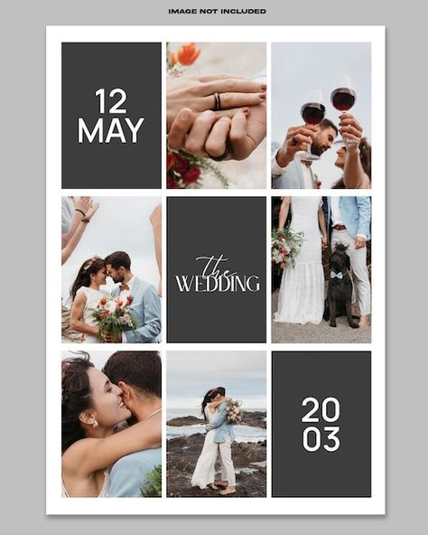 Wedding Flyer, Wedding Photography Album Design, Wedding Photo Collage, Invitation Poster, Wedding Collage, Collage Gift, Wedding Poster, Foto Wedding, Photo Collage Gift