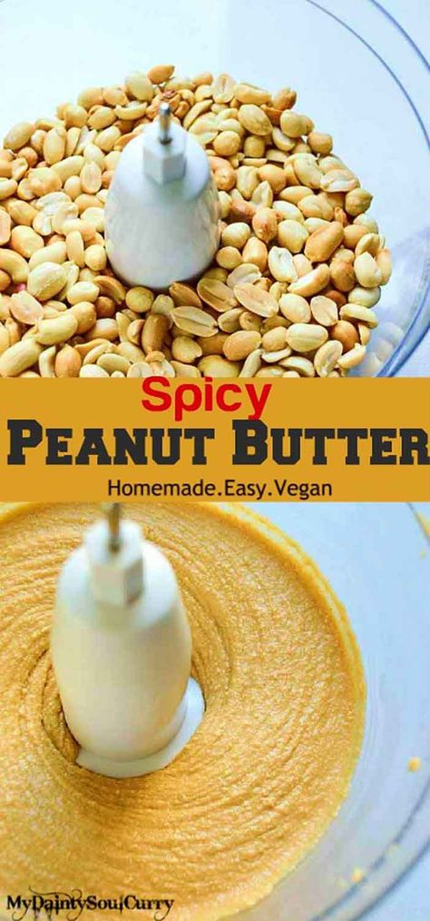 Salty N spicy peanut butter, homemade and vegan #healthy #vegan Peanut Butter Homemade, Peanut Butter At Home, Spicy Peanut Butter, Keto Condiments, Peanut Butter Recipe, Butter Homemade, Butter At Home, Chunky Peanut Butter, Spicy Peanuts