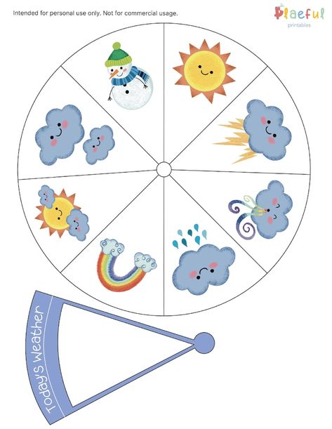 Weather Wheel Kids Learning Printable Instant Download, Kids Printables, Digital Download, Educational Print, Preschool Printables - Etsy Canada Four Seasons For Kids Learning, Weather Wheel Printable Free, Weather Wheel, Homeschool Science Lessons, Weather Activities Preschool, Weather Activities For Kids, Teaching Weather, Life Cycle Craft, Weather Crafts