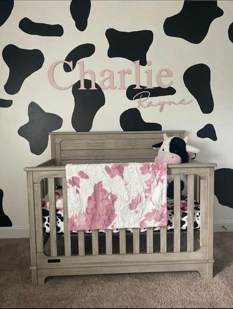 All things cow 🐄 🐮 | Cow 🐄 baby rooms | Facebook Pink Cow Print Nursery, Baby Girl Nursery Western Theme, Western Theme Nursery Girl, Boho Cow Nursery, Cow Baby Room Themed Nursery, Pink Cow Nursery, Western Baby Nursery Girl, Cow Print Nursery Ideas, Cow Print Nursery Girl