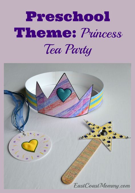 Preschool Theme: Princess Tea Party Party Activities For Preschoolers, Preschool Autumn, Kids Birthday Crafts, Tea Party Activities, Tea Party Crafts, Princess Activities, Anna Et Elsa, Fairy Tale Crafts, Bridal Party Games