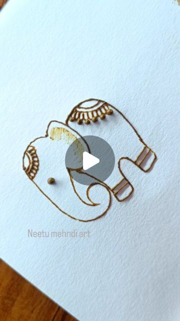 Fiya To Be Mahndi, Mehandi Designs Begginers, How To Make Elephant In Mehndi, Elephant Design Mehndi, Baby Elephant Mehendi Design, Mehendi Elephant Design, Elephant Mehendi Design Simple, Mehendi For Legs Simple, Elephant Design Mehendi