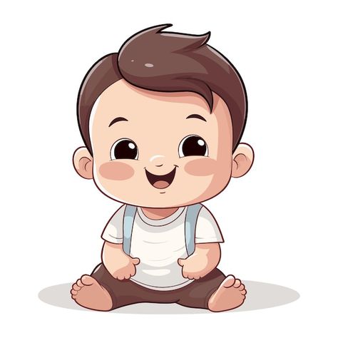 Baby Boy Cartoon Images, How To Draw A Baby, Baby Cartoon Images, Baby Illustration Art, Baby Boy Illustration, Baby Cartoons, Baby Boy Cartoon