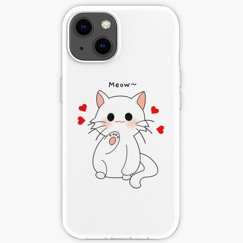 Get my art printed on awesome products. Support me at Redbubble #RBandME: https://www.redbubble.com/i/iphone-case/Cute-Cat-Saying-Meow-by-FairyQueenLand/109077180.E69SZ?asc=u Cat Phone Case, Iphone Cases Cute, Cats Phone Case, Mobile Cover, Cat Quotes, Simplistic Tattoos, Mobile Covers, Dark Photography, Diy Phone