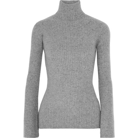 Autumn Cashmere - Ribbed Cashmere Turtleneck Sweater (645 ILS) ❤ liked on Polyvore featuring tops, sweaters, grey, stripe sweaters, turtle neck sweater, ribbed turtleneck sweaters, turtleneck sweaters and grey turtleneck sweater Gray Turtleneck, Gray Cashmere Sweater, Grey Turtleneck Sweater, Grey Turtleneck, Ribbed Turtleneck Sweater, Striped Turtleneck, High Neck Sweater, Ribbed Turtleneck, Cashmere Turtleneck