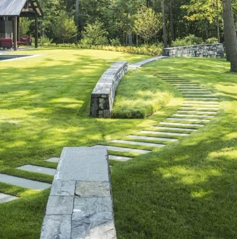 Mountain Lodge | Wagner Hodgson - Landscape Architecture Greek Revival Home, Invasive Plants, Guest Cottage, Wildlife Habitat, Mountain Lodge, Greek Revival, Stone House, Landscape Architect, Pool Houses