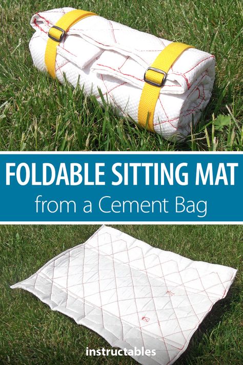 Make a foldable sitting mat from an old cement bag. Great for a cold wet ground when camping or during a picnic. #Instructables #upcycle #reuse #outdoors #summer Family Day Care, The Missing Link, Early Years Educator, Foldable Bag, Teacher Notes, Forest School, Sensory Processing, Play Based, Trash To Treasure