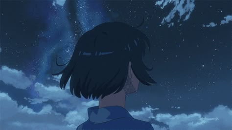 Star Gif, The Garden Of Words, Gif Background, Your Name Anime, Sky Gif, Sky Anime, Anime Stars, New Retro Wave, Anime Gifs