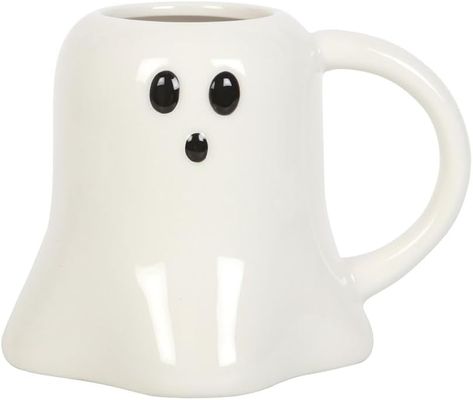 Ghost shaped ceramic mug Gothic Kitchen, Ghost Mug, Hey Boo, Halloween Ii, Halloween Lovers, Gothic Gifts, Boo Ghost, Novelty Mugs, Witches Brew