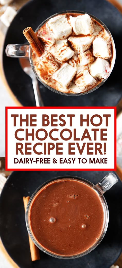 Dairy Free Slow Cooker Hot Chocolate, Milk Free Hot Chocolate, Homemade Hot Chocolate Non Dairy, Best Dairy Free Hot Chocolate Recipe, Dairy Free Sugar Free Hot Chocolate, Crockpot Hot Chocolate Non Dairy, Vegan Crock Pot Hot Chocolate, Dairy Free Hot Cocoa Recipe, Homemade Hot Chocolate Dairy Free