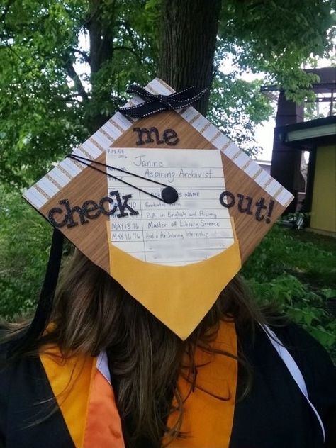 English Major Graduation Cap, English Major Humor, Science Graduation Cap, Degree Cap, Library And Information Science, Disney Graduation Cap, Teacher Graduation Cap, Masters Degree Graduation, Disney Graduation