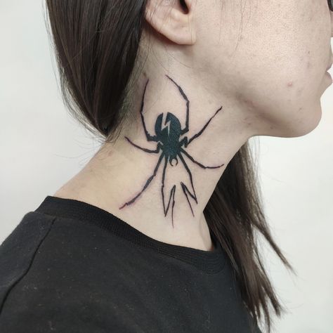 My Chemical Romance Tattoo Danger Days, Mcr Spider Tattoo, Danger Days Spider Tattoo, Danger Days Tattoo, Mcr Spider, Danger Days Spider, Spider Neck Tattoo, Shigaraki Cosplay, My Chemical Romance Tattoo