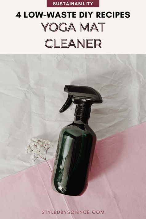 Diy Yoga Mat Cleaner, Yoga Mat Diy, Clean Yoga Mat, Diy Yoga Mat, Essential Oil Cleaner, Organic Cleaning, Yoga Mat Spray, Yoga Mat Cleaner, Natural Yoga Mat