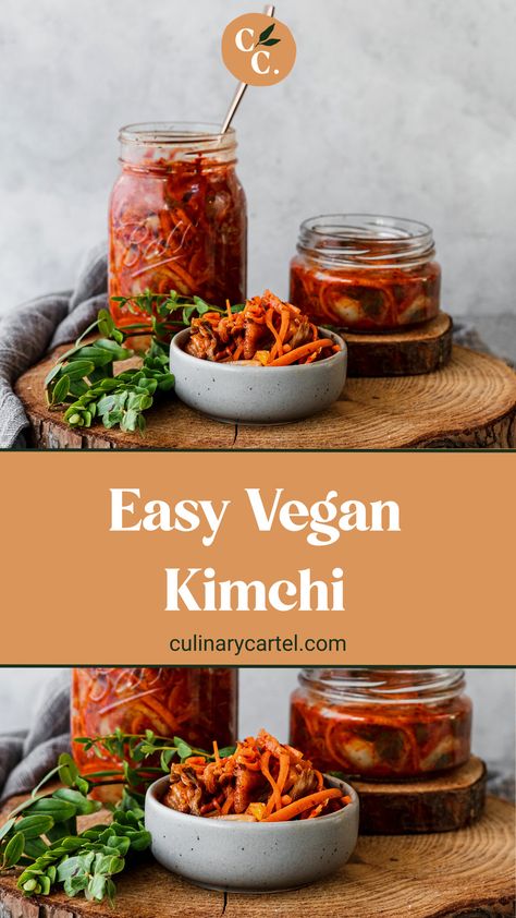 An easy and healthy vegan kimchi made with foraged South African ingredients. Make it plain, or spice it up with spekboom and pineapple! #kimchi #kimchirecipe #kimchijigaerecipe #preserves Pineapple Kimchi, Kimchi Jigae Recipe, Vegan Kimchi, Kimchi Recipe, Spice It Up, Chinese Cabbage, Vegan Eats, Vegan Eating, Easy Vegan