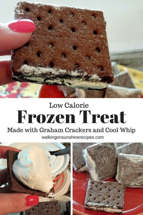 Frozen Cool Whip, Cool Whip Recipes, Whip Recipes, Cracker Sandwiches, Recipes Low Calorie, Pasti Fit, Weight Watcher Desserts, Puppet Tutorial, Biscuits Graham