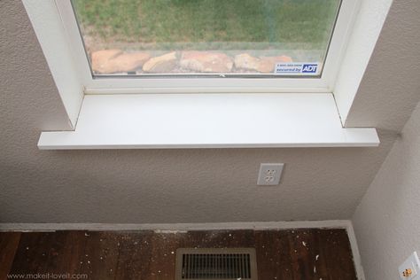 Installing new window sills (won't use MDF due to moisture) Deep Window Sill Ideas, Window Seal Ideas, Kitchen Window Sill Ideas, Window Sill Ideas, Window Update, Deep Window Sill, Wood Window Sill, Interior Window Sill, Mdf Trim