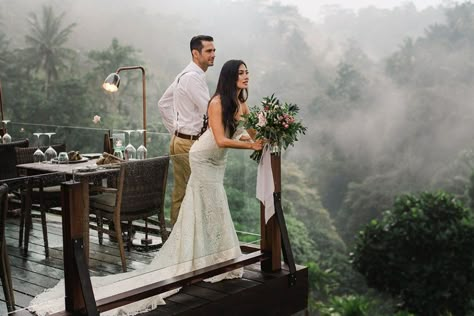 Wedding In Bali Indonesia, Bali Wedding Venue Villas, Bali Vow Renewal, Vow Renewal Destination Ideas, Bali Destination Wedding, Intimate Wedding Indonesia, Ubud Wedding, Bali Wedding Ideas, Garden Wedding Themes