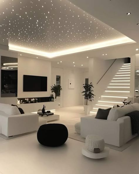 Luxe House Interiors, Cozy Modern Mansion, Interior Home Inspiration, Nice Houses Interior, Future House Interior, Modern Aesthetic House, Modern Homes Interior, Futuristic Home Interior, Modern Minimal House