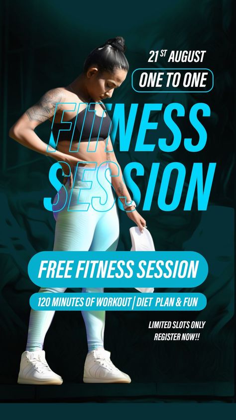 Fitness session story and poster design Gym Poster Design, Workout Diet Plan, Gym Poster, Workout Posters, Best Hair Salon, Poster Ads, Free Workouts, Fitness Diet, Diet Plan