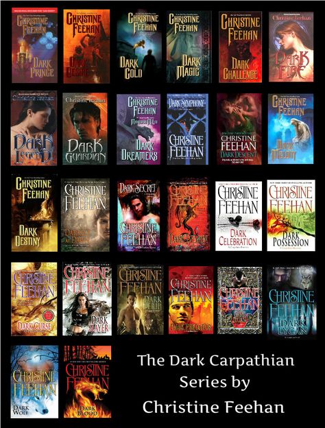 Carpathian Series by Christine Feehan Christine Feehan Books, Vampire Novels, Reading Cafe, Romantic Vampire, Dark Series, Urban Fantasy Books, Paranormal Books, Christine Feehan, Paranormal Romance Books