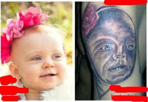 E.T. baby: | 38 People Who Will Make You Feel Better About Your Life Choices Tattoos Gone Wrong, Horrible Tattoos, Terrible Tattoos, Worst Tattoos, American Funny Videos, Tattoo Fails, Bad Tattoos, Horror Tattoo, Strange Photos