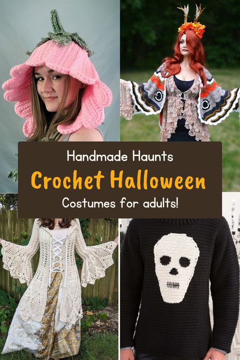 DIY Crochet Costumes: Adult Halloween Edition - Why buy when you can DIY? Discover stunning crochet Halloween costumes for adults and get your hands on the best Halloween costume patterns for a personalized touch. Crafty Halloween Costumes, Crochet Halloween Costumes, Cupcake Halloween Costumes, Crochet Halloween Patterns Free, Crochet Halloween Costume, Halloween Costumes For Adults, Halloween Costume Patterns, Fashion Costume Halloween, Costumes For Adults