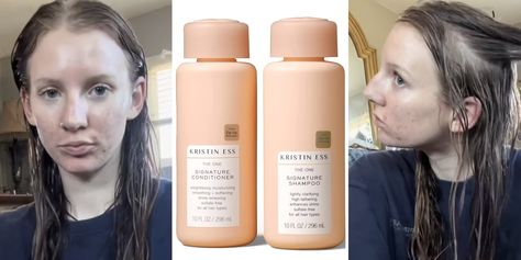 Woman Slams Kristin Ess Shampoo After 1 Week of Use Leaves Her Hair Like This Kristen Ess, Clarify Hair, Simply Lemonade, Kristin Ess, Crying Face, Women Issues, Clarifying Shampoo, Lost Hair, Hair Restoration