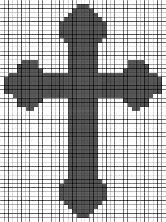 Cross Alpha Pattern, Easy Alpha Patterns, Crochet Grid Patterns Free, Crochet Grid Patterns, Graphic Crochet, Birthday Card Making, God Cross, Pixel Grid, Crochet Grid