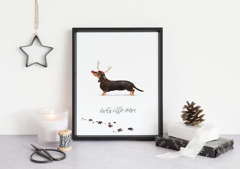 Dachshund Christmas Art Print | Sausage Dog Christmas Art Print | Dog Christmas Print | Personalised Christmas Art Print | Custom Dog Art by PandRMarket on Etsy Sausage Dog Christmas, Custom Dog Art, Christmas Art Print, Festive Home Decor, Dachshund Christmas, Dog Christmas Gifts, Christmas Print, Dog Christmas, Sausage Dog