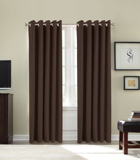 Brown Curtains Bedroom, Brown Curtains, Drapes For Bedroom, Thick Curtains, Yellow Curtains, Cleaning Curtains, Brown Bedroom, Grey Curtains, Red Curtains