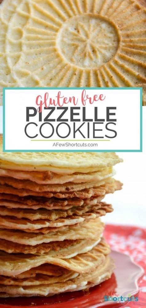 Cookies Sans Gluten, Pizzelle Cookies, Pizzelle Recipe, Gluten Free Christmas Cookies, Smoothie Fruit, Italian Cookie Recipes, Gluten Free Christmas, Gf Desserts, Gluten Free Sweets