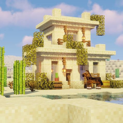 Cute Desert House Minecraft, Mincraft Idea Desert, Minecraft Desert House Interior, Minecraft Building Ideas Desert, Minecraft Desert Interior, Minecraft Desert House, Sand House, Minecraft Building Guide, Minecraft Images