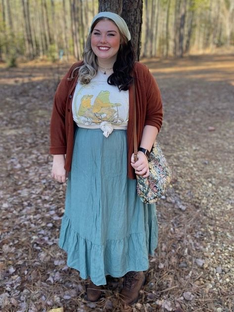 Eclectic Fashion Plus Size, Mid Size Cottagecore, Plus Size Whimsical Style, Midsize Cottagecore Outfits, Plus Size Whimsigoth Outfits, Earthy Outfits Plus Size, Dresses For Fat Ladies, Plus Size Hippie Outfits, Whimsigoth Plus Size