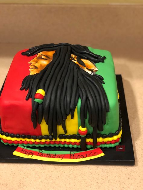 Bob Marley Cake Ideas, Bob Marley Cakes, Jamaican Dance, Jamaican Clothing, Juneteenth Celebration, Island Party, Southern Desserts, 50th Birthday Cake, Celebration Ideas