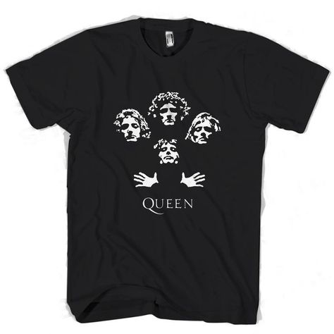 Camisa Rock, Queen Rock Band, Queen Tee, Rock Band Shirts, Band Outfits, Rock Outfit, Queen Tshirt, Queen Shirts, Queen Band