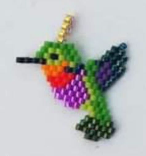 Hummingbird Seed Bead Patterns, Seed Bead Animals, Wire Bead Jewelry, Beautiful Hummingbirds, Bead Jewelry Patterns, Pony Bead Projects, Bead Animals, Seed Bead Projects, Seed Bead Jewelry Patterns