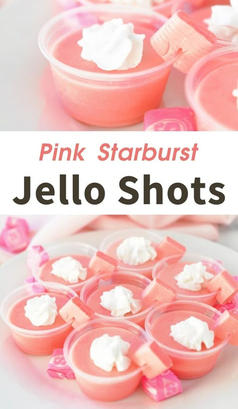 Pink starburst jello shots | how to make jello shots with starbursts | jello shot recipe | easy jello shot recipe | best drinks for summer | best party drinks | starburst jello shots | vegan jello shots | pink starburst recipes I delicious summer drinks I vegan summer drinks I sweet drinks I pink drinks I easy jello shot recipe I tips for making jello shots #pinkstarburst #starburst #jelloshots #drinks #vegandrinks Starburst Jello Shots Recipe, Pink Starburst Jello Shots, Starburst Shots, Starburst Jello Shots, Easy Jello Shots, Making Jello Shots, Best Jello Shots, Jello Shots Recipe, Jello Pudding Shots