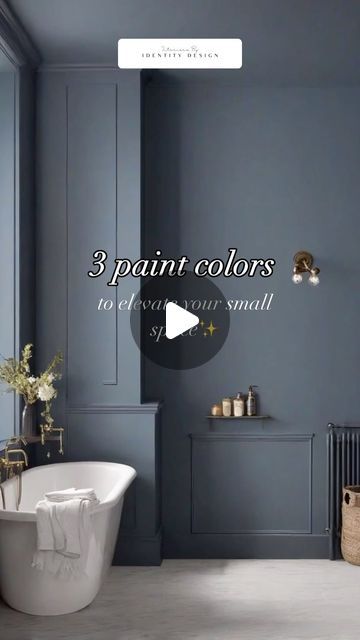 Interiors by Identity Design | New builds & Remodeling on Instagram: "Transform your small home into a luxurious retreat with these stunning paint colors! ✨ 

1️⃣Benjamin Moore’s Revere Pewter (HC-172) adds a sophisticated and timeless touch with its warm gray undertones, perfect for an elegant look. 🎨 
2️⃣Sherwin-Williams’ Alabaster (SW 7008) brightens up any space with its soft, warm white, creating a clean, airy, and upscale feel. 🌟
3️⃣For those looking to add depth and drama, Farrow & Ball’s Hague Blue (No. 30) offers a rich, opulent atmosphere that feels both cozy and luxurious. 🏠 

These colors not only enhance your home’s aesthetic but also make small spaces feel more refined and elegant.🤍

Ready to elevate your home? 
Contact us today to learn more about our expert color consul Bm Britannia Blue, Pewter Paint Color, Pewter Paint, Blue Gray Paint Colors, Hague Blue, Blue Gray Paint, Revere Pewter, Beautiful Room, Paint Colors For Living Room