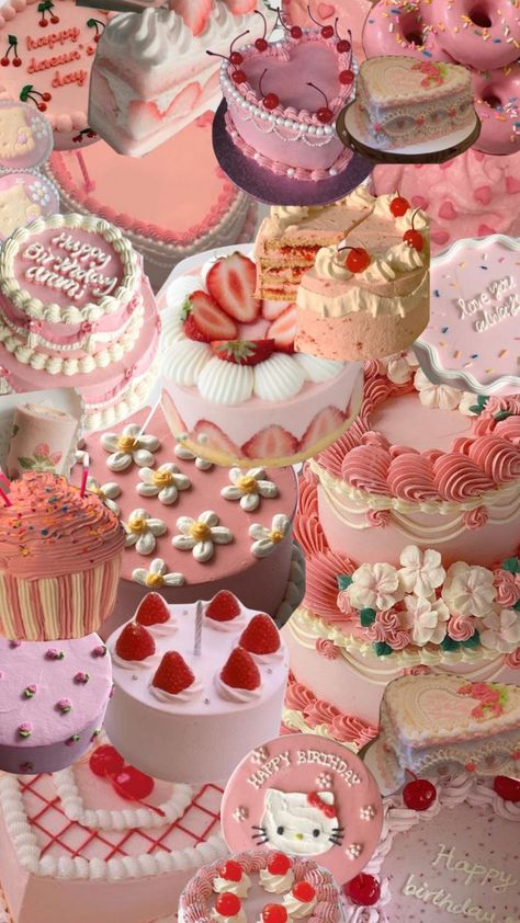 Pleasing Photos, Aesthetic Pleasing, Cake Wallpaper, Best Friend Birthday Cards, Pink Birthday Cakes, Fun Deserts, Sweet Treats Recipes, Phone Ideas, Bakery Logo