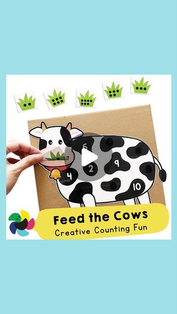 1.8M views · 53K likes | Chana Favors on Instagram: "🌟 Introducing our newest printable: "Counting Cow Game"! 🐄🌾 Let your kids enjoy a fun-filled learning experience with this creative counting activity. Watch as they improve their number recognition and fine motor skills while feeding the cows their numbered grass.   Perfect for parents and teachers seeking engaging ways to teach counting to little ones. Grab yours now and make learning a joyous adventure! 🎨 Visit our Etsy store for more. Link in Bio.  ☰What you'll need:  * Chanafavors Printables  🌈 Shop for Printable PDF Files 🖨 Chanafavors.etsy.com  (Click our profile for live link)  * Cardboard Box * Cutter Knife * Scissors / Glue Stick * Adhesive Tape * Whiteboard Markers  ❤️ Like,  Share, and Save for future inspiration.  🌟Fol Cow Activities For Toddlers, Cow Activities For Preschool, Number Counting Activities, Counting Activities Preschool, Teaching Counting, Future Inspiration, Farm Preschool, Counting Activity, Counting Activities