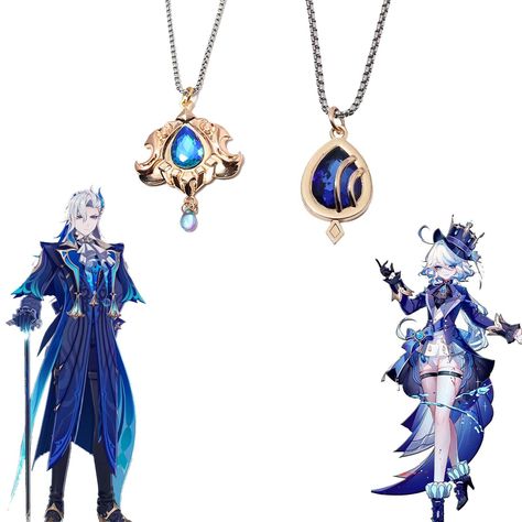 PRICES MAY VARY. Our crystal necklace, keys and brooches are all designed according to the Furina character of the Genshin Impact game, and 100% restore the game elements, Size: Chest needle: 13.6cm/5.35in long Keychain: Length: 19.5cm/7.67in Furina Necklace: Chain length 68cm/26.77in Pendan：3.5cm/1.3inX2cm/0.78in Neuvillette Necklace: Chain length 68cm/26.77in Pendant: 4.9cm/1.92inX4.4cm/1.73in This Necklace or keychain is designed specifically for fans who want to showcase their passion and st Genshin Accessories, Necklace Keys, Keychain Genshin, Long Keychain, Badge Accessories, Jewelry Sapphire, Anime Jewelry, Sapphire Necklace, Phone Charm