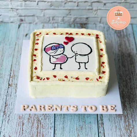 Parents To Be Cake, Mom To Be Cake Ideas, Mom To Be Cake Design, Mom To Be Cake, Pregnancy Cake, Cake Captions, Congratulations Cake, Pregnant Cake, Parents To Be