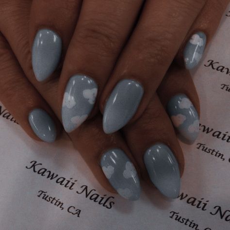 Cloud Nails, Vintage Nails, Rain Cloud, Acrylic Nail Designs, Natural Nails, Beautiful Nails, Makeup Nails, Nail Ideas, Nail Inspo