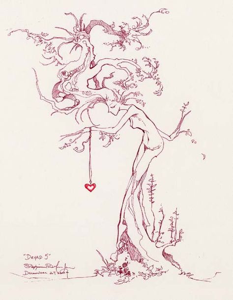 Dryad 5 by puimun Dryad Tattoo, Dryad Design, Moon Mushroom, Mushroom Tattoo, Mushroom Tattoos, Bristol Board, Tattoo Flash, Flowering Trees, Flash Tattoo