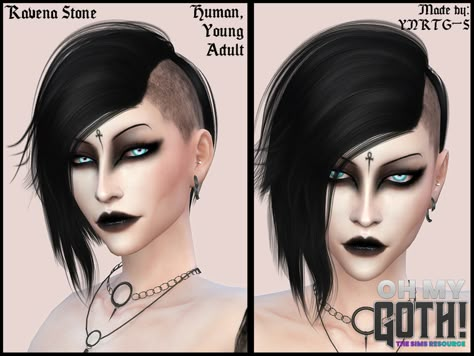 Sims 4 Cc Hair Female Goth, Sims 4 Cc Corpse Paint, Sims 4 Cc Trad Goth Hair, Sims 4 Cc Oh My Goth, Metal Head Sims 4 Cc, Sims 4 Oh My Goth, Sims 4 Gothic Hair, Goth Makeup Sims 4 Cc, Goth Hair Sims 4