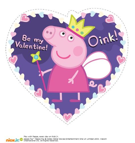 Peppa Pig Valentines, Paw Patrol Valentines Cards, Peppa Pig Rainbow Printable, Peppa Pig Easter, Peppa Pig Jigsaw Puzzle, Blue's Clues And You, Peppa Pig Party, Pig Party, Nick Jr